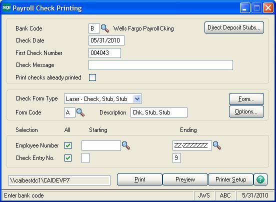 Customizing Forms Customizing Nongraphical Forms NOTE To customize nongraphical forms, the applicable graphical forms check box must be cleared in the module's setup options window.