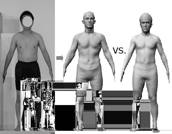 Comparison of mean-error between wholebody and segmented-body reconstructions among different ethnic groups. Ethnic Group Whole-body Segmented-body Mean Error Asian 0.0133395 0.001553 Caucasian 0.