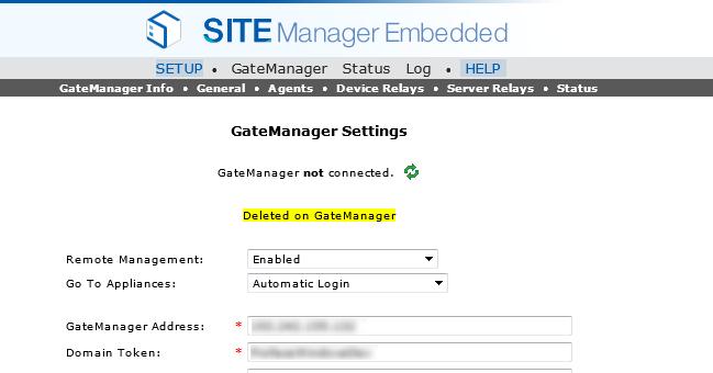 When using SP5000 Series Open Box (SP-5B40) The "Deleted on GateManager" message displays