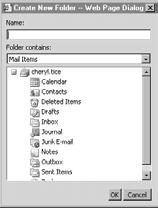 You can add folders to your Folders List (such as a Cabinet folder) to organize your Outlook e-mail: Click the down-arrow next to the NEW button Select FOLDER Type the name of the folder in the field