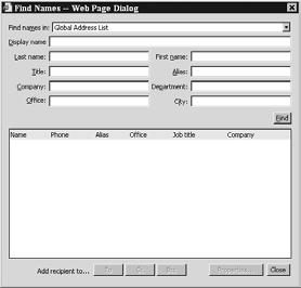 Book), then you can type the names into the TO: field of a New Mail Message.