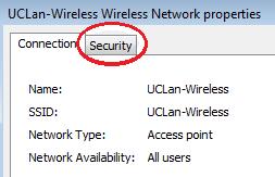 Check the settings are as follows: Security type: