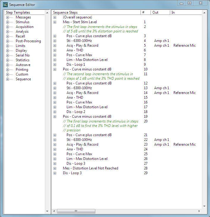 SoundCheck Software Overview The functionality of SoundCheck software can be broadly described in three parts: Test Sequences, Virtual Instruments and Data Analysis.
