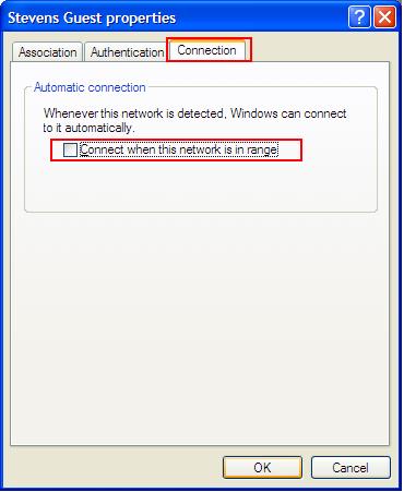 4. Formation of Profile to Security Conection KoreaUniv AP 1 1 When Automatic Connection Option is within scope that PC, Automatic Connection Option After Choose,