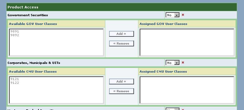 3. ADD NEW USER B. How to Select Product Access and User Group Assignment As you read Steps 0 and 0, please refer to Figure (below), which shows the lower portion of the Add New User screen.