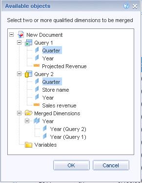 Multiple Queries: Universe and External Data Source 14. Select Year from Both Queries 16.