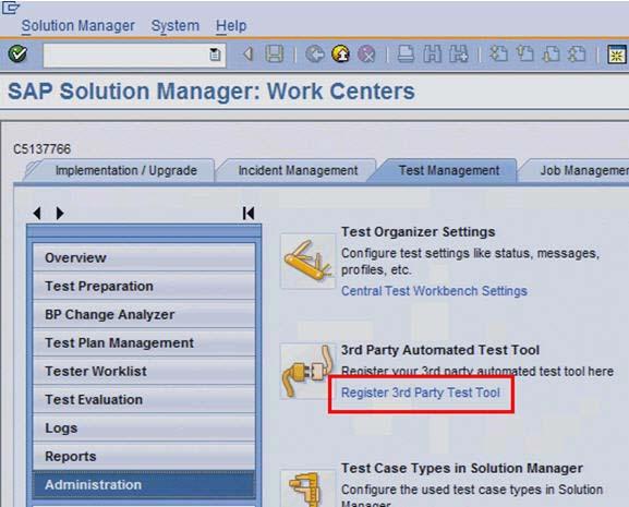 Registering Certify as a Third-Party Test Tool Registering Certify as a Third-Party Test Tool In order to enable the integration with Solution Manager, you must register Worksoft Certify as a