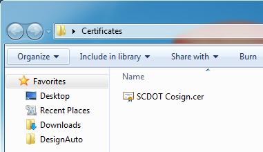 Installing a Certificate for Signature Validation Certificates can be installed in the