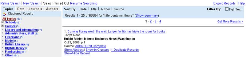 Users can see which sources have returned results first, and click to view results while other sources continue searching.