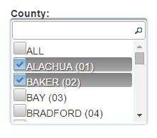 Figure 5 Select County Exclude Parties You may exclude attorneys, judges and law enforcement from your person search results by clicking on the checkbox next to each group.