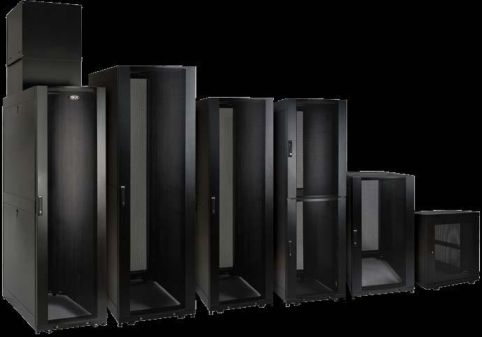 FLOOR-STANDING RACK ENCLOSURES SmartRack Floor-Standing Rack Enclosures Sizes from 12U to 48U EIA-standard mounting rails Variety of depths and widths Sturdy steel frame supports up to 3,000 lb.