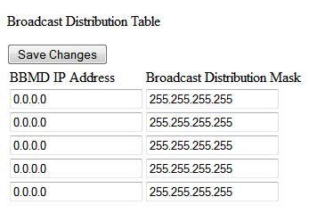 255.255.255. If the BAS Router will communicate through an IP router which can forward broadcasts, then set the BDM to the subnet mask assigned to the destination subnet.