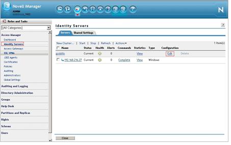 Add Nimsoft Service Desk as Trusted Service Provider in the Identity Provider Novell Access Manager: Manage Trusted Provider You can add Nimsoft Service Desk as trusted service provider in Novell