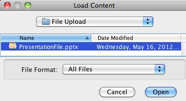 Uploading PowerPoint Supported File Types: *.ppt and *.