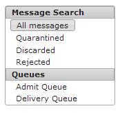 7.1 Messages search section In the first messages screen, Filtered menu is selected.