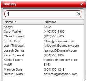 3.3 The Directory Tab The Directory tab links directly to your local IP Office.