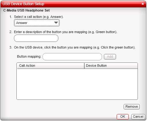 4.4.1 HID Devices: USB Device Button Setup You can assign functions to a HID-compliant device.