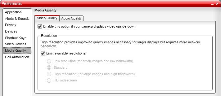 4.7 Media Quality These settings