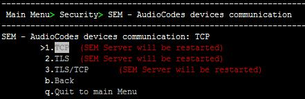 Migration Guide 8. Configure One Voice Operations Center Server 8.1.8 Enable IP Phone Management Server Client 1. From the Security menu, choose IP Phone Manager client secured communication. 2.