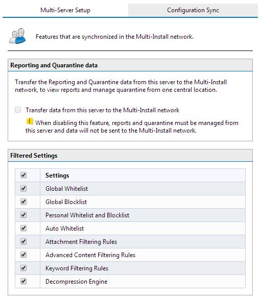 11.2.4 Configuring Reporting and Quarantine data centralization GFI MailEssentials provides you with the facility to centralize reporting and quarantine data recorded from all the various GFI