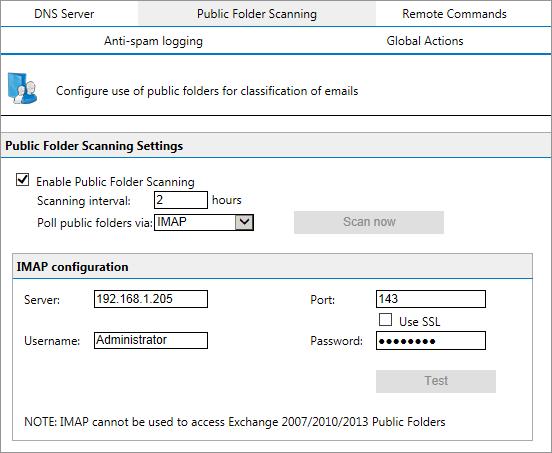 Screenshot 14: Enable Public Folder Scanning 13. From the registry, change values to use this function.