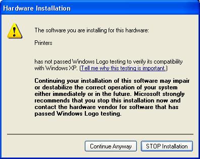 For Windows XP users k The Found New Hardware Wizard starts up.