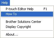 P-touch Editor software a Use