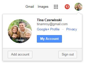 GMAIL Step 1 Login into your Gmail account through Google web interface. Step 2 Click your profile picture and Click My Account to update settings.