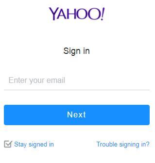 YAHOO Step 1 Login into your Yahoo account through web interface.