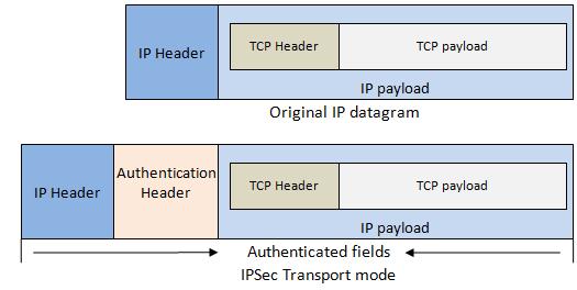 The Network Layer: IPSec Transfer Modes Two standard modes of operation: transport used for end- to- end communications, for example, encrypted telnet or Remote Desktop sessions provides protection
