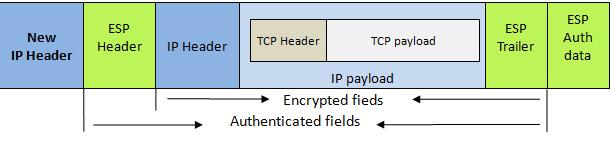 to the end of the packet each host must be aware that IPSec is operating The Network Layer: Encapsulating Security Payload in tunnel mode, the original IP packet
