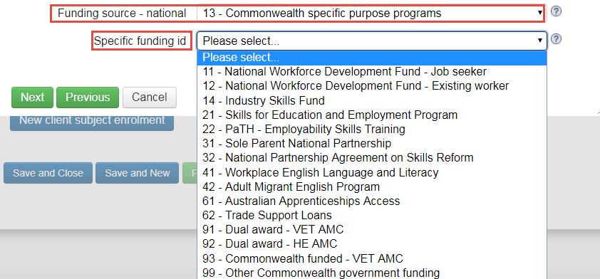 You will not need to provide a Specific funding id unless you have selected 13 for the Funding source national.