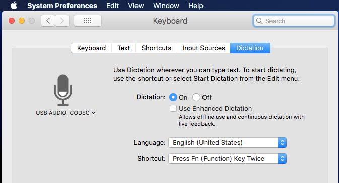 Dictation tab and ensure the Dictation radio button is turned on. We highly recommend unchecking (and turning off) the Use Enhanced Dictation feature when using QromaTag.
