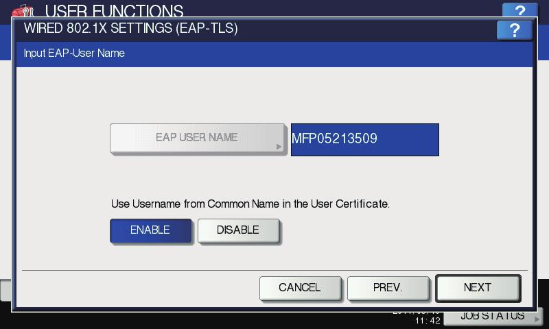 2 SETTING ITEMS (ADMIN) 2.SETTING ITEMS (ADMIN) 3 Select the inner authentication method and press [Next].