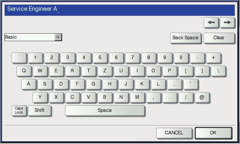 2 SETTING ITEMS (ADMIN) 2.SETTING ITEMS (ADMIN) Changing the keyboard layout You can change the layout of the on-screen keyboard to a different one.