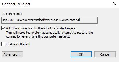 Navigate to Targets tab, find the iscsi target which corresponds to StarWind VTL device, and