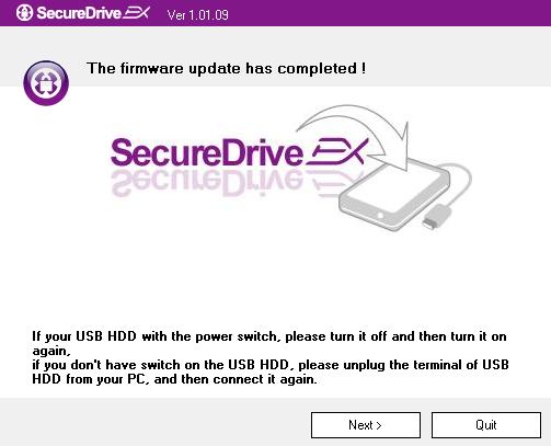 6. The firmware update process should not take more than 1 minute depending on the host computer capability. 7.