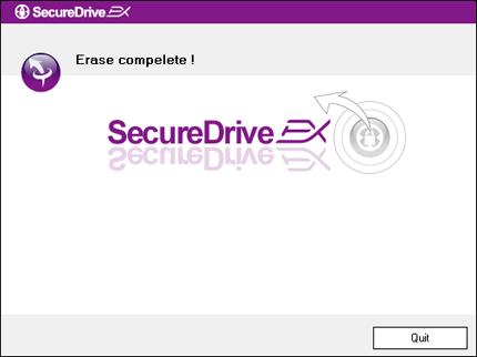 SecureDrive EX has been removed successfully.