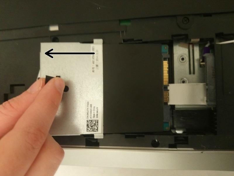 hard-drive assembly to disconnect it