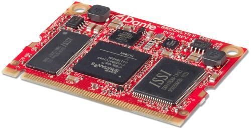 Hardware Brooklyn II Module High performance FPGA Up to 64x64 channels @48kHz 32x32 simultaneous streams 150μs minimum latency 8x8 I2S/TDM interfaces