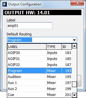 Headers: o "OUTPUT HW:xx.0y": means that we are setting the output "y" of the card located in the slot xx. For instance: "OUTPUT HW:14.