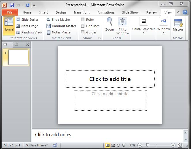 Introduction to Microsoft PowerPoint 2010 This class is designed to cover the following basics: Creating a presentation Adding new slides Applying design themes Adding text and content Animating text