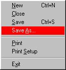 Using the Monitor Software 3 3 Follow these directions to save a file. 1. From the File menu, choose Save As.