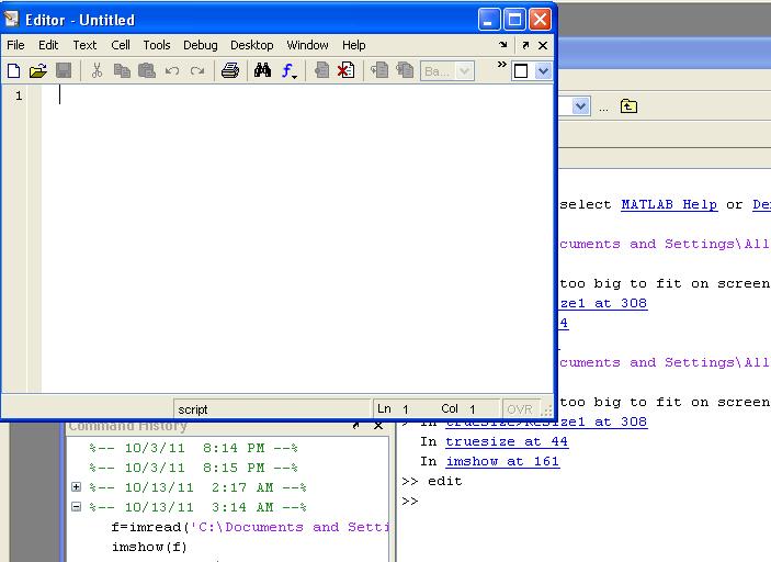 Using the MATLAB Editor to