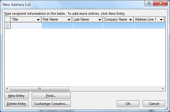 Exercise 3. Beginning a Mail Merge 1) Select the Mailings tab from the Ribbon. 2) Click the Start Mail Merge icon to show a list of mail merge types. 3) From the list choose.