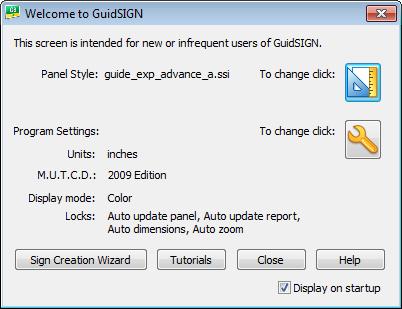 Chapter 5 SIGNAGE TOOLS - GuidSIGN Program 8. On the Welcome screen, click the Program Settings icon.
