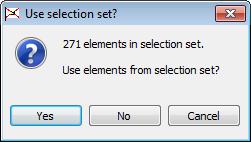 Select Elements(s) to Modify - In order to review Adhocs on an element, first the designer must create a selection set of 1 or more elements in MicroStation and then click the Select Elements(s) to