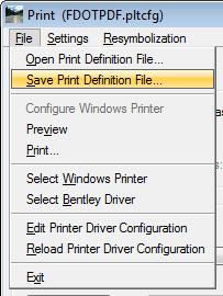 Chapter 8 PRINTING TOOLS - Printing in MicroStation From the Print Dialog Save the Print Settings With the Print Dialog (Part 3) Now that you have all of the print settings set the way you want them,