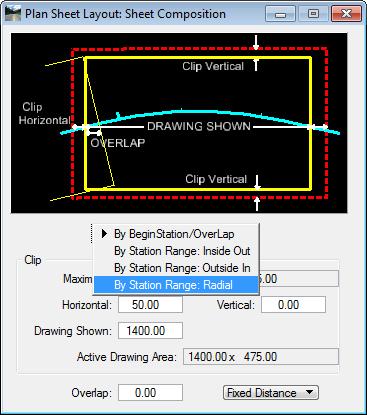 Chapter 4 PAVEMENT MARKING TOOLS - Sheet Layout and Clipping with GEOPAK SHEET LAYOUT SETTINGS The Sheet Layout Settings dialog can be accessed from the settings pull down on the Plan Sheet Layout