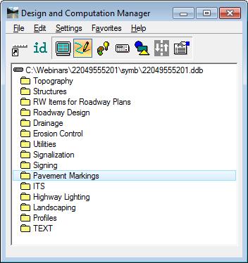 Chapter 4 PAVEMENT MARKING TOOLS - Exploring D&C Manager EXPLORING D&C MANAGER The D&C Manager uses a proprietary DDB that is provided by FDOT.